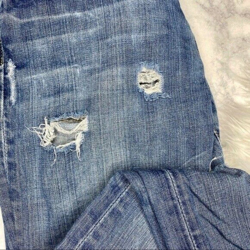 Lucky Brand Straight Leg Boyfriend Jeans Distressed Light Wash 26 Dungarees - Picture 6 of 12